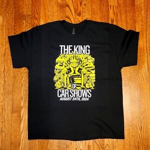 The King of Car Shows August 24th 2024 car show T shirt. Size XL. Brand new